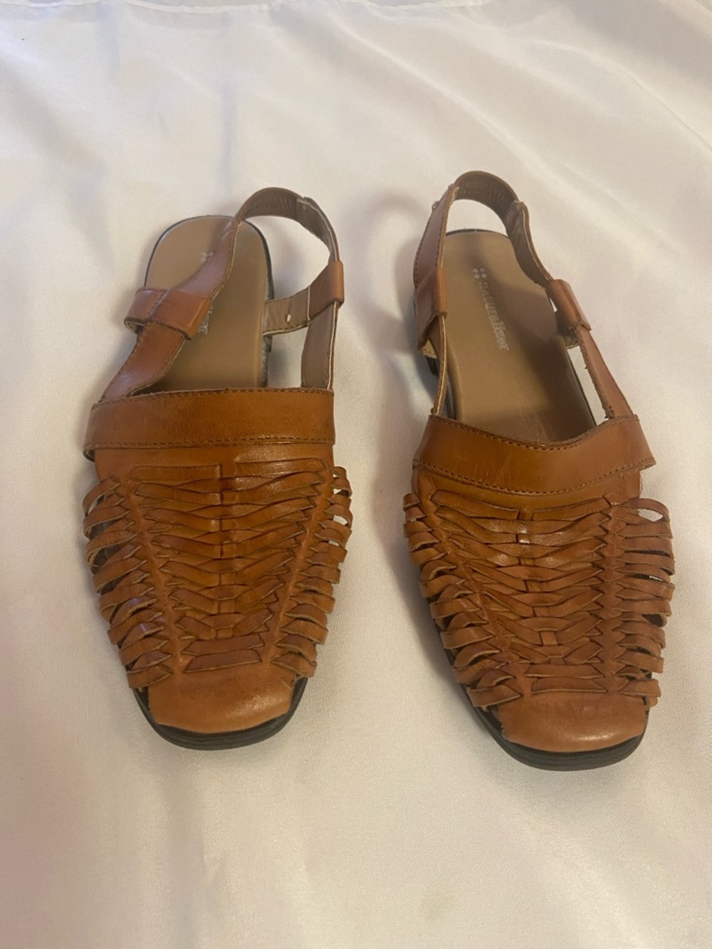 Naturalizer Brown Woven Slingback Sandals